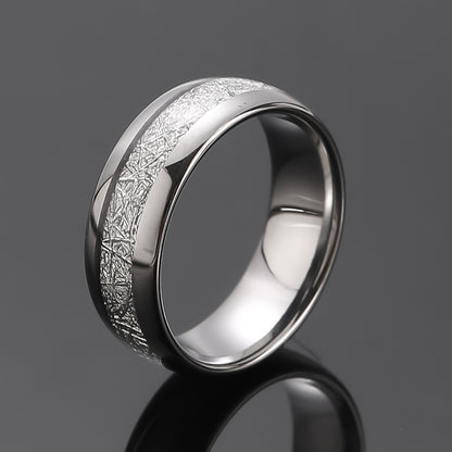 Tungsten Ring Pair "Bright Frost"