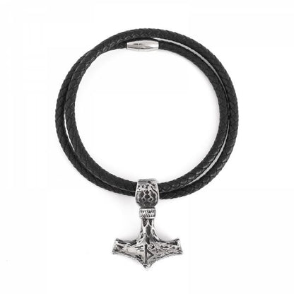 Necklace “Giant Thor’s Mjölnir Leather”